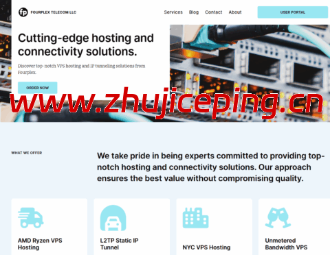 Fourplex：纽约vps，1核AMD Ryzen/1GB/10GB NVMe/不限流量，$3.5/月-国外主机测评