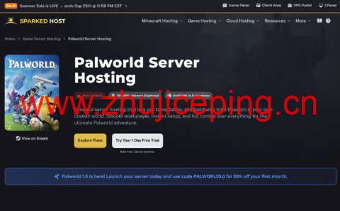 Sparked Host Palworld 服务器托管：支持模组 / 跨平台联机 / 全球多机房，月付 $14 起-国外主机测评