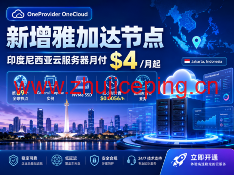 OneProvider OneCloud 新增雅加达节点：印度尼西亚云服务器月付 $4 起-国外主机测评