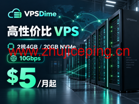 VPSDime 高性价比 VPS：2核4GB/20GB NVMe，10Gbps，$5/月起-国外主机测评